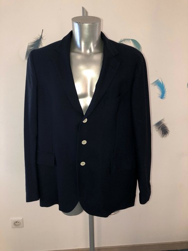Veste crêpe marine coudières - veste,